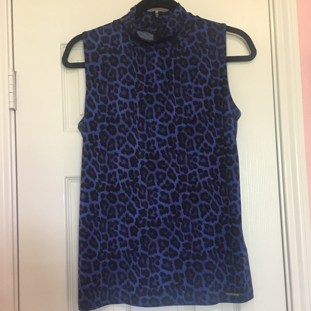 Michael Kors Sleeveless Top Size Medium Leopard